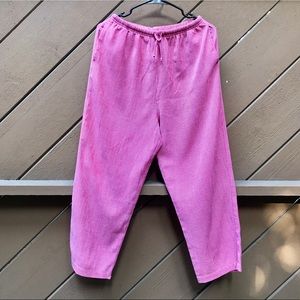 Vintage 90s Red Gingham Flowy Drawstring Pants